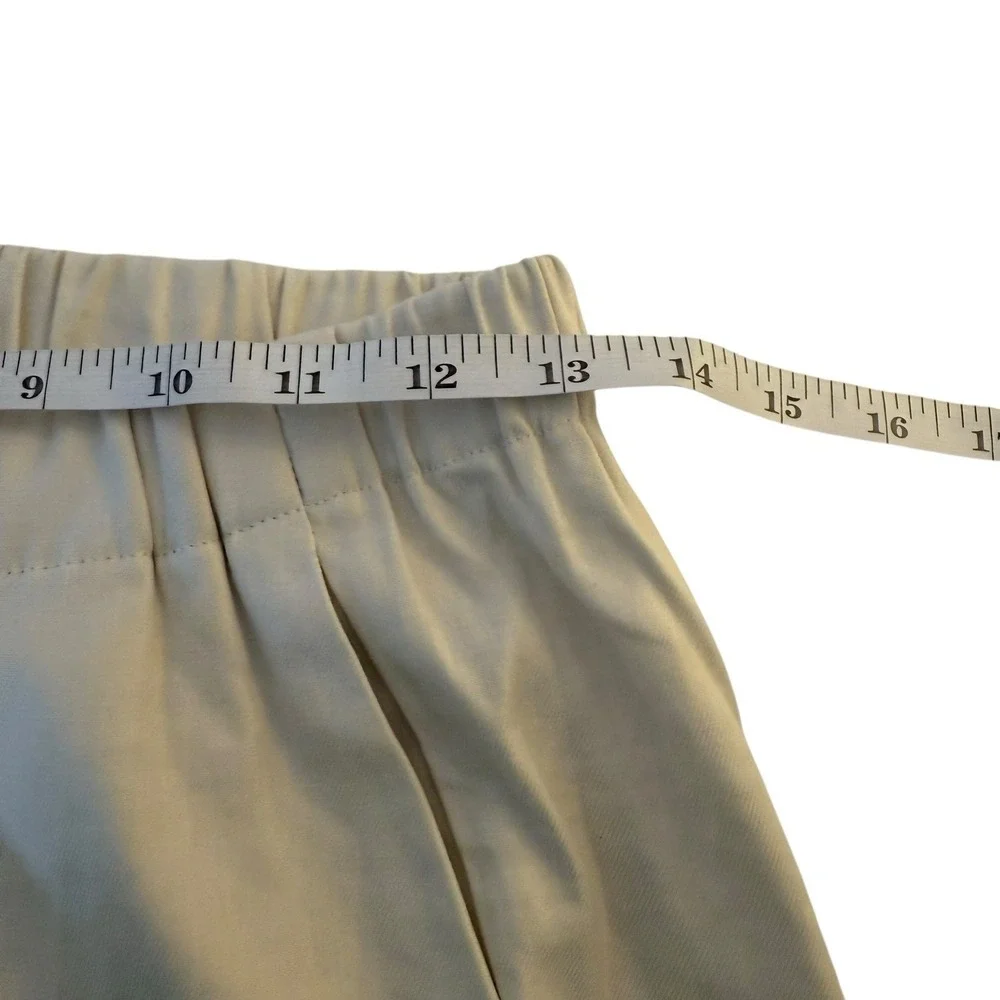 Babaton Dexter Linen‎ Blend Trouser Ankle Pants Small Ivory Quiet Luxury Neutral